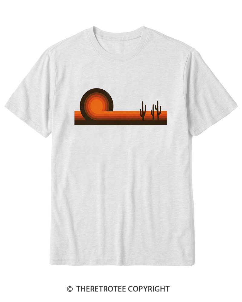 TheRetroTee Desert Horizons 1970s Cotton T-Shirt