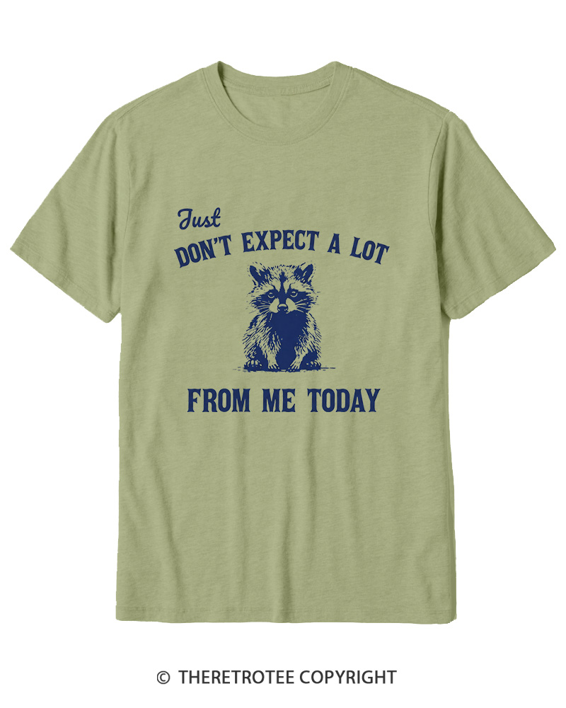 TheRetroTee Don't Expect A Lot From Me Today Cotton T-Shirt