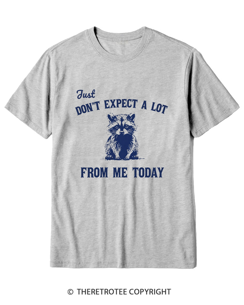 TheRetroTee Don't Expect A Lot From Me Today Cotton T-Shirt