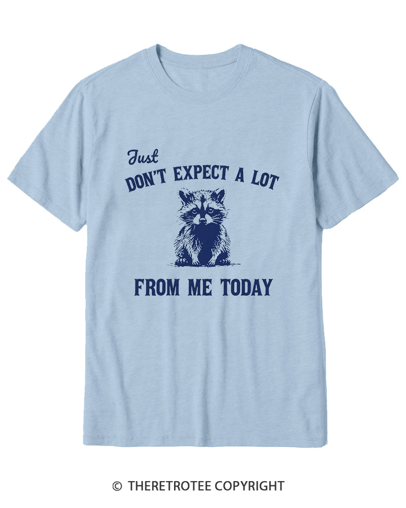TheRetroTee Don't Expect A Lot From Me Today Cotton T-Shirt