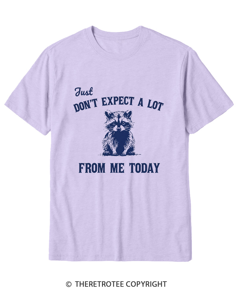 TheRetroTee Don't Expect A Lot From Me Today Cotton T-Shirt