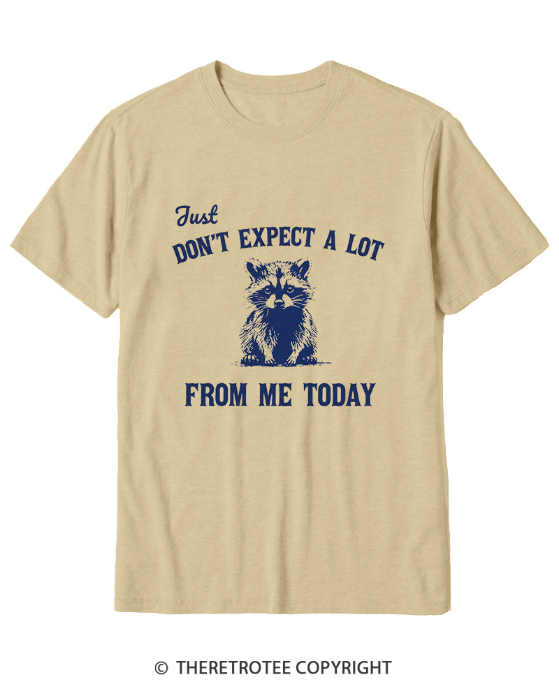 TheRetroTee Don't Expect A Lot From Me Today Cotton T-Shirt