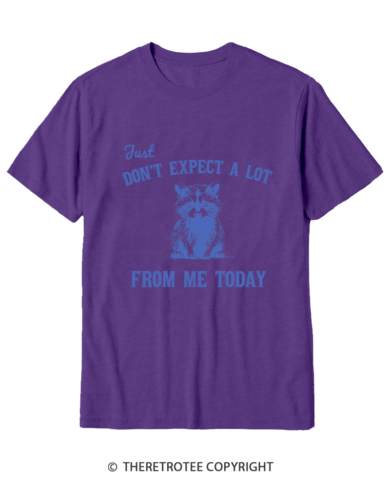 TheRetroTee Don't Expect A Lot From Me Today Cotton T-Shirt