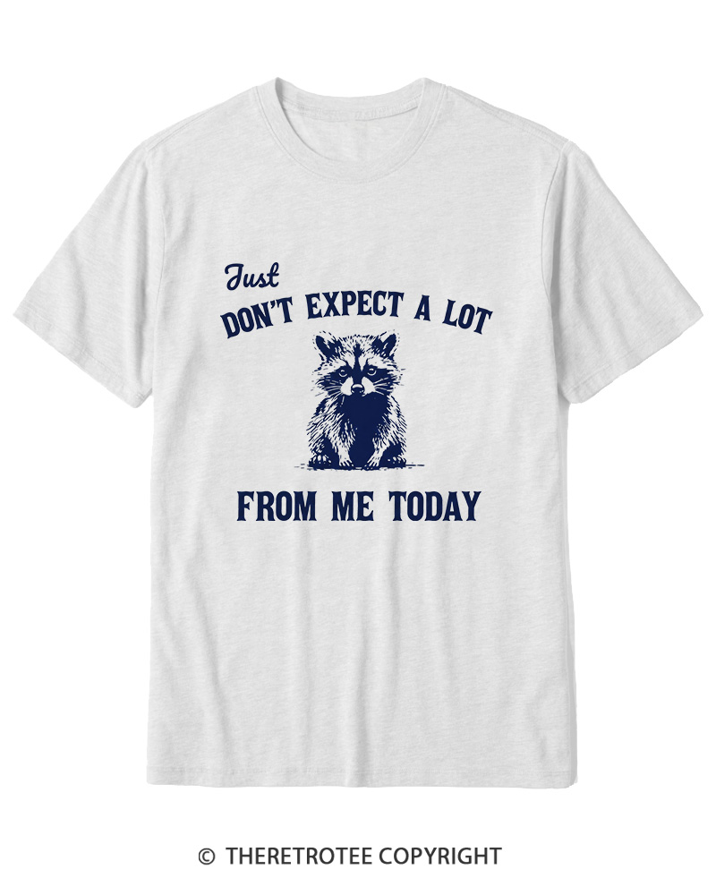 TheRetroTee Don't Expect A Lot From Me Today Cotton T-Shirt