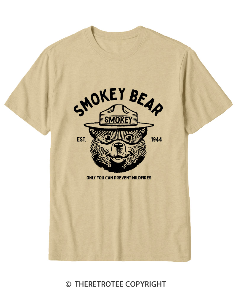 TheRetroTee Only You Can Prevent Wildfires 1960s Cotton T-Shirt
