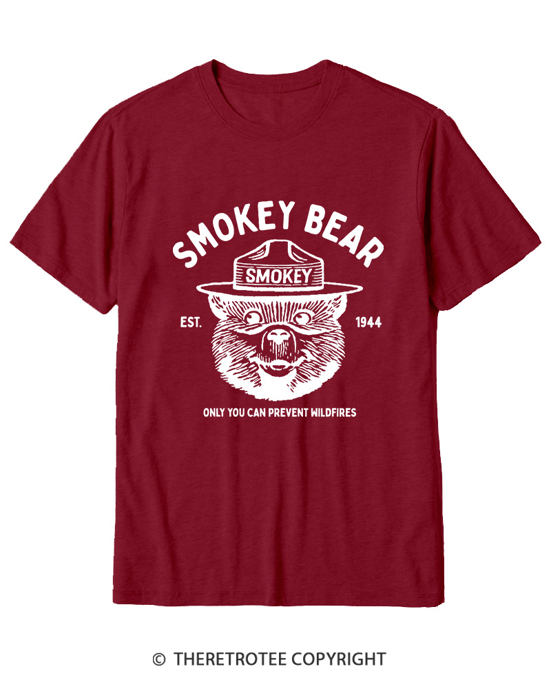 TheRetroTee Only You Can Prevent Wildfires 1960s Cotton T-Shirt