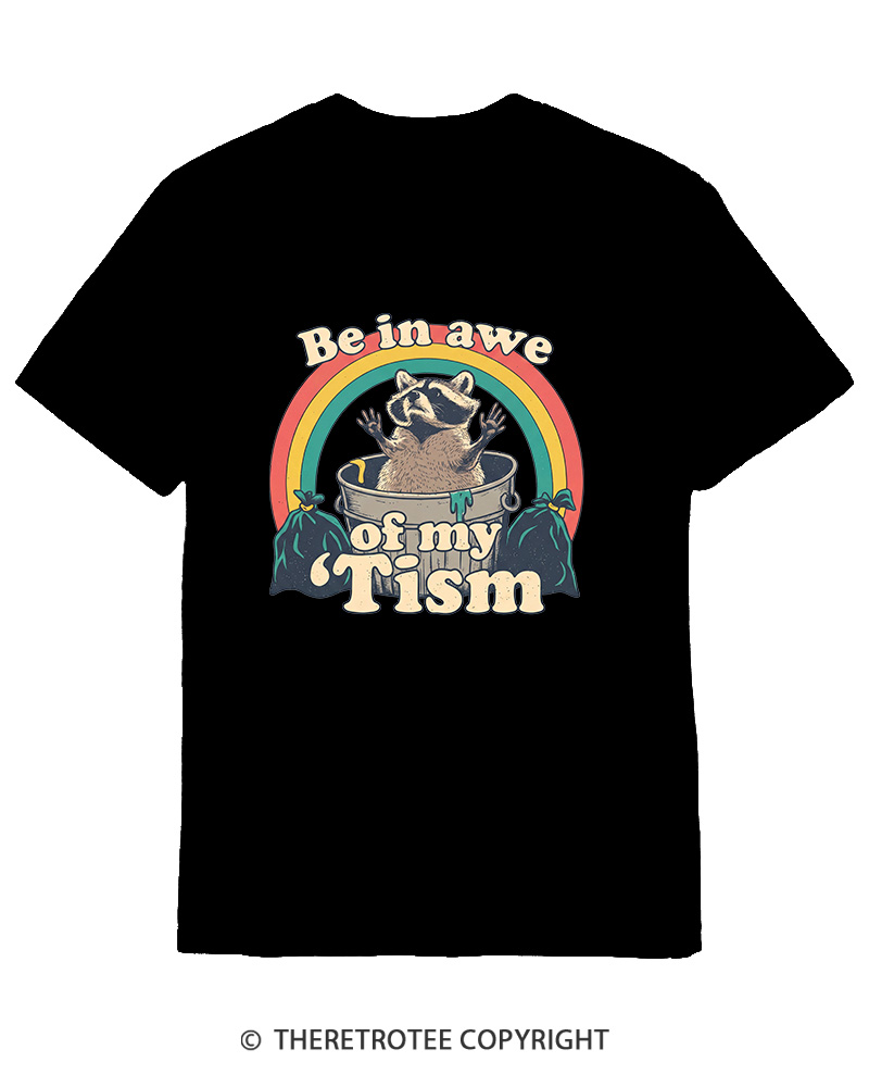 TheRetroTee Trash Raccoon 1970s Cotton T-Shirt