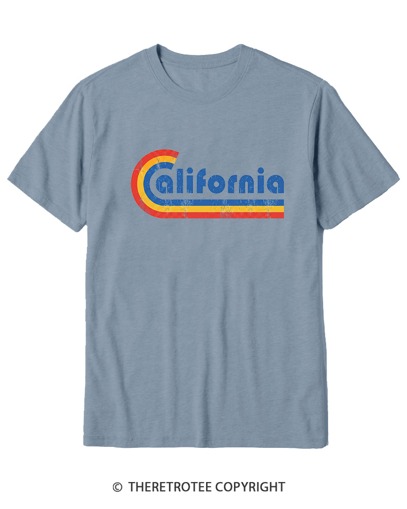 TheRetroTee Happy California Holiday Vintage Graphic Cotton T-Shirt