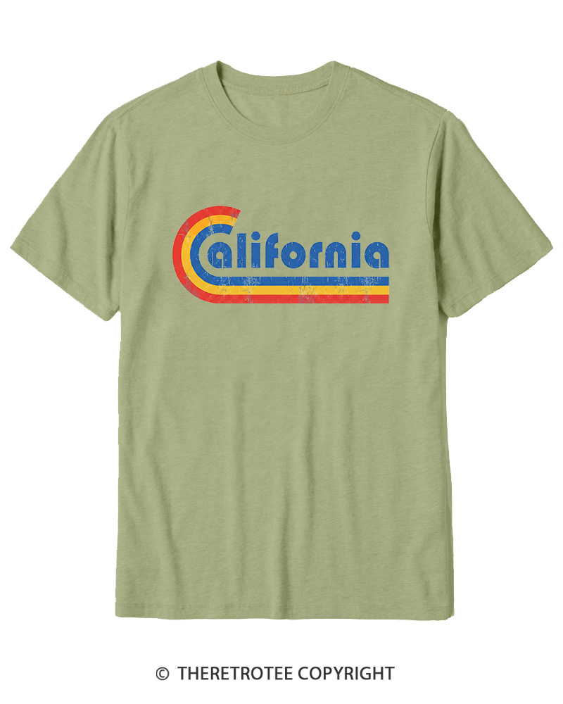 TheRetroTee Happy California Holiday Vintage Graphic Cotton T-Shirt