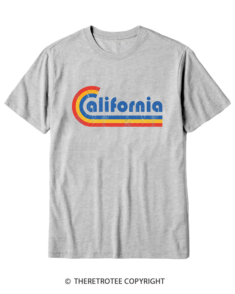TheRetroTee Happy California Holiday Vintage Graphic Cotton T-Shirt