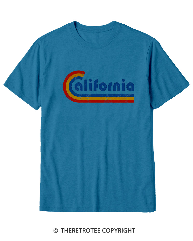 TheRetroTee Happy California Holiday Vintage Graphic Cotton T-Shirt