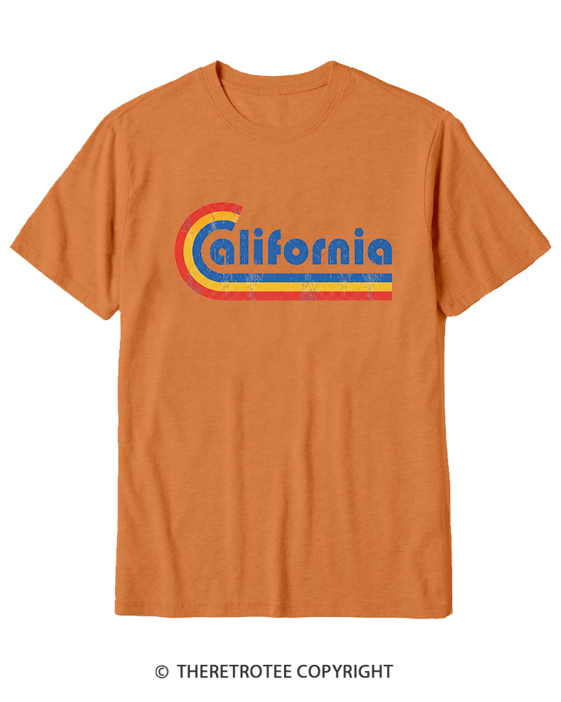 TheRetroTee Happy California Holiday Vintage Graphic Cotton T-Shirt