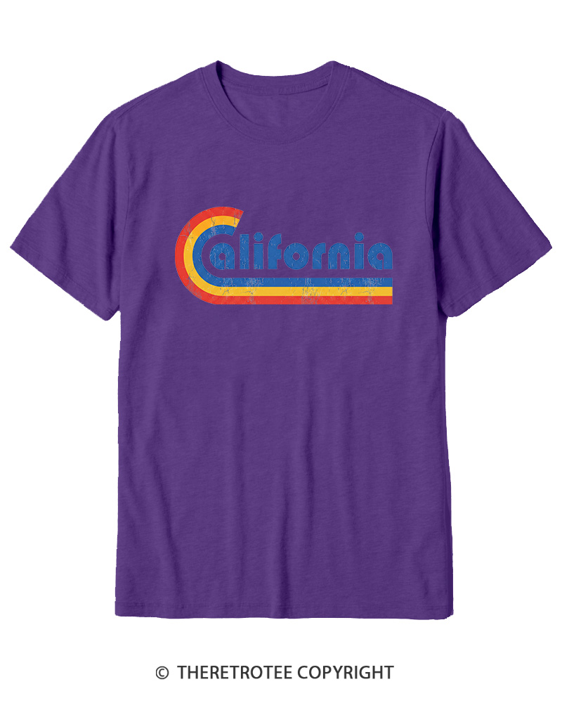 TheRetroTee Happy California Holiday Vintage Graphic Cotton T-Shirt