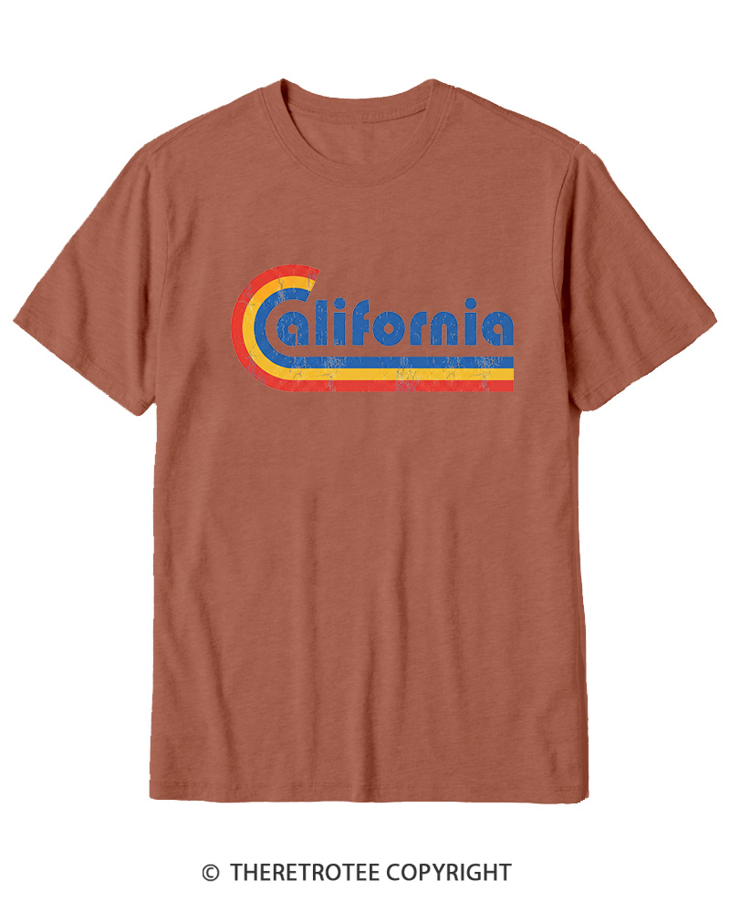 TheRetroTee Happy California Holiday Vintage Graphic Cotton T-Shirt