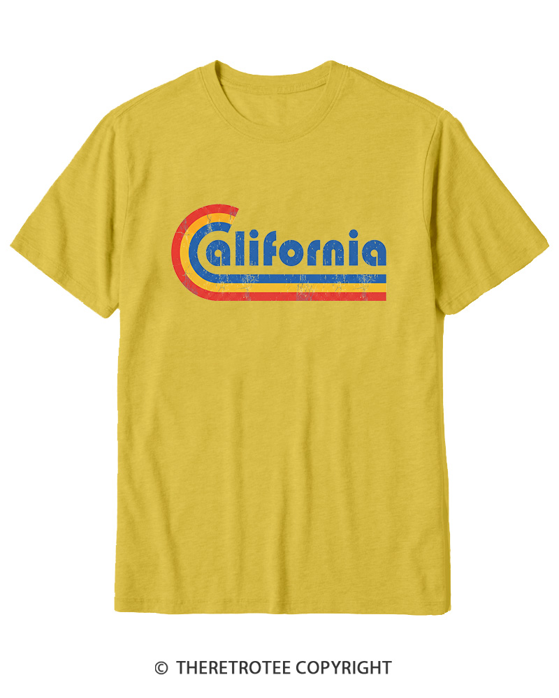 TheRetroTee Happy California Holiday Vintage Graphic Cotton T-Shirt