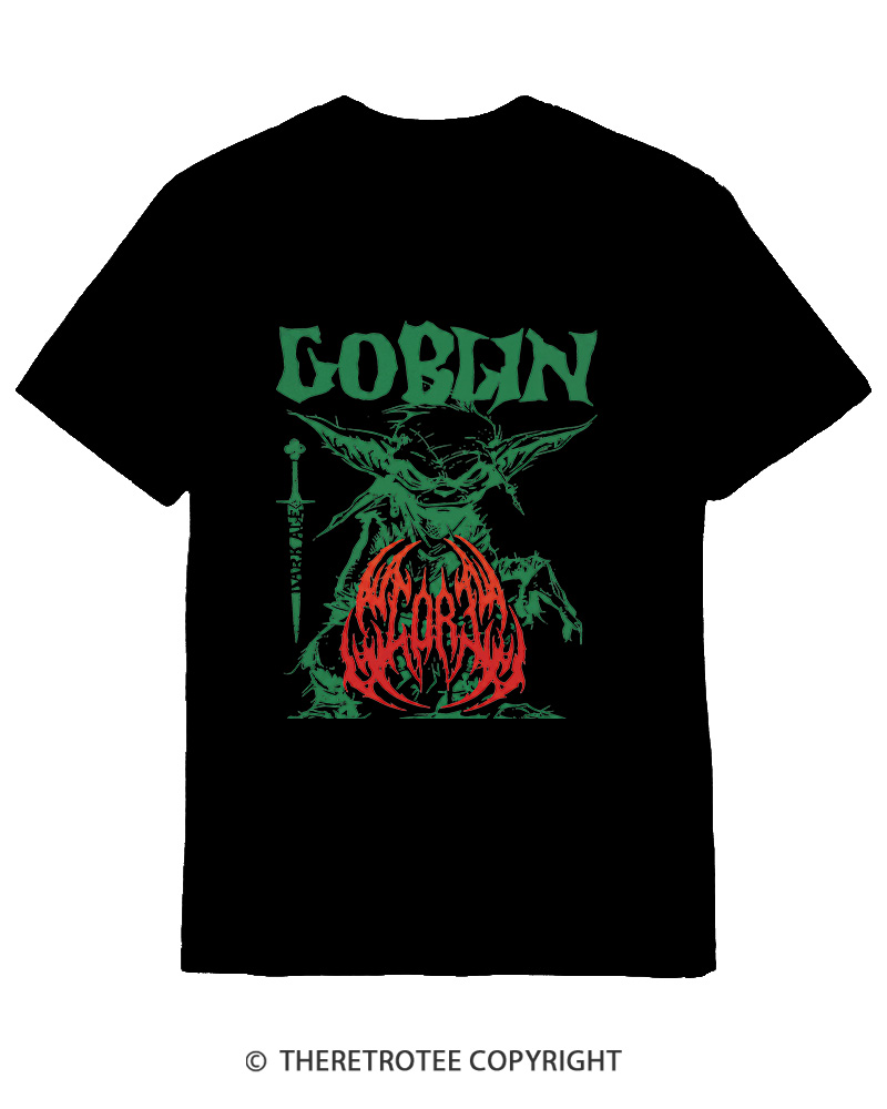 TheRetroTee Heavy Metal Goblin Cotton T-Shirt