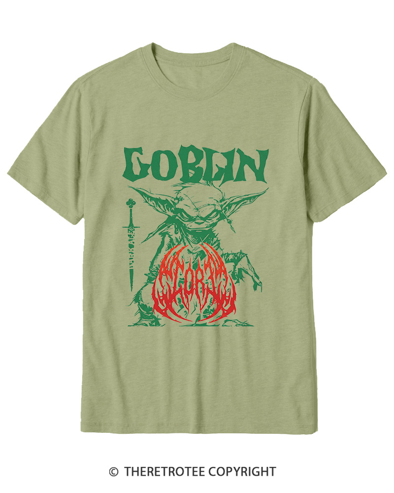 TheRetroTee Heavy Metal Goblin Cotton T-Shirt