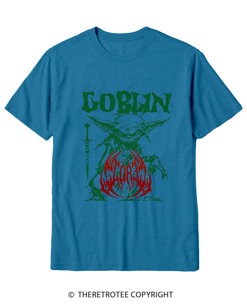 TheRetroTee Heavy Metal Goblin Cotton T-Shirt