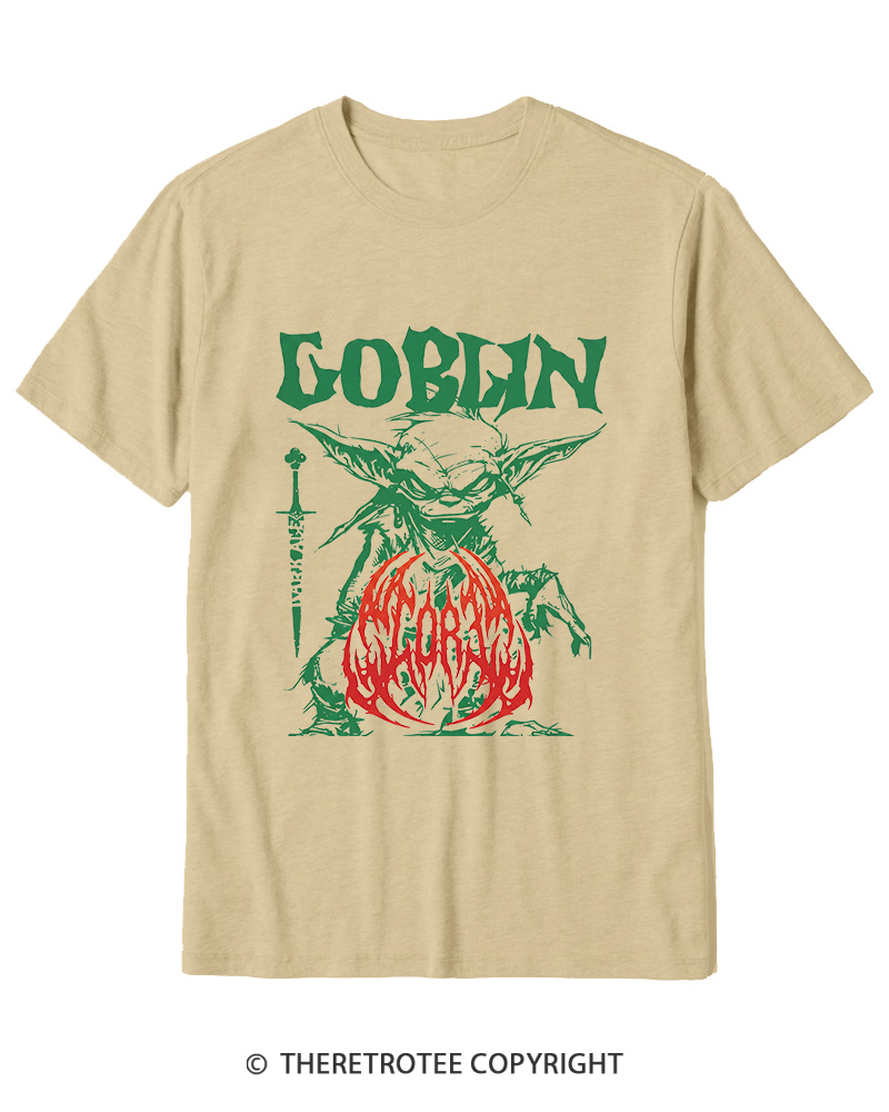 TheRetroTee Heavy Metal Goblin Cotton T-Shirt