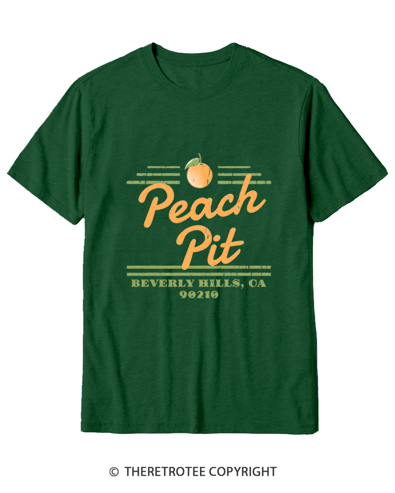 TheRetroTee Peach Pit Vintage Graphic Cotton T-Shirt