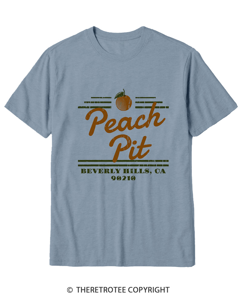 TheRetroTee Peach Pit Vintage Graphic Cotton T-Shirt