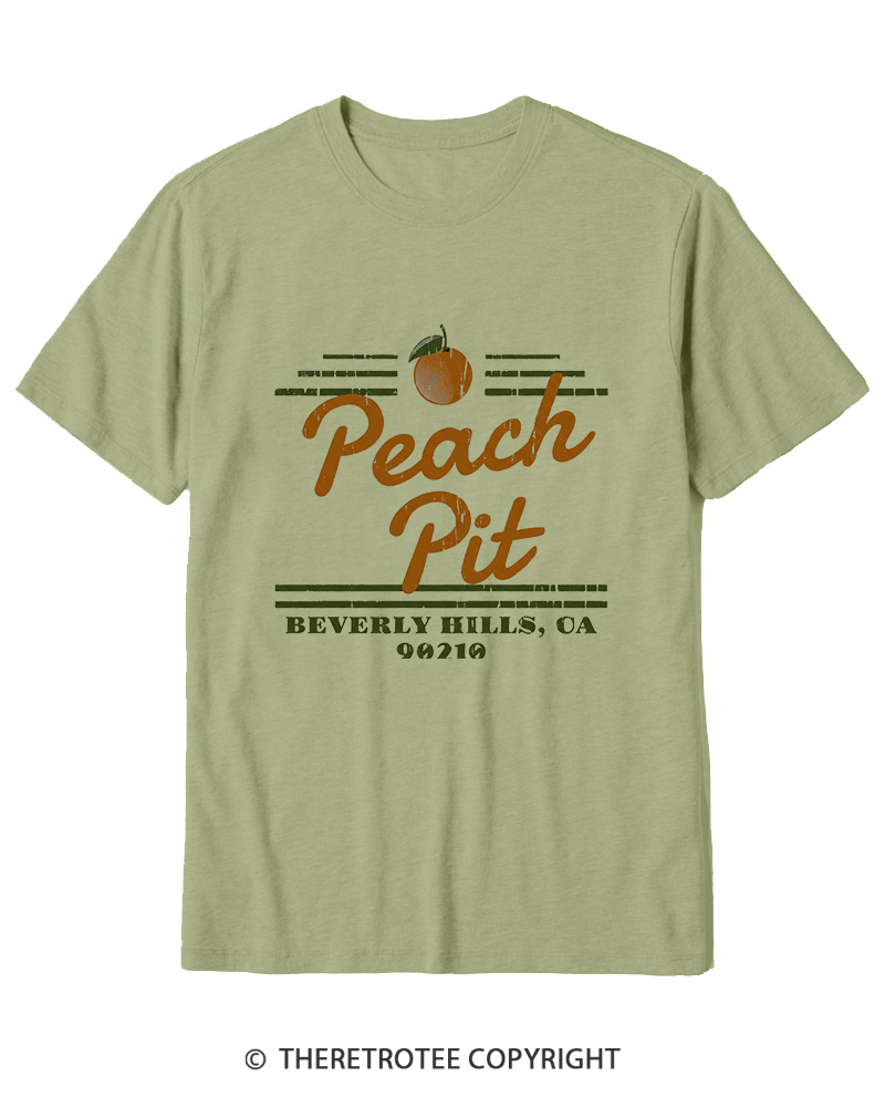 TheRetroTee Peach Pit Vintage Graphic Cotton T-Shirt