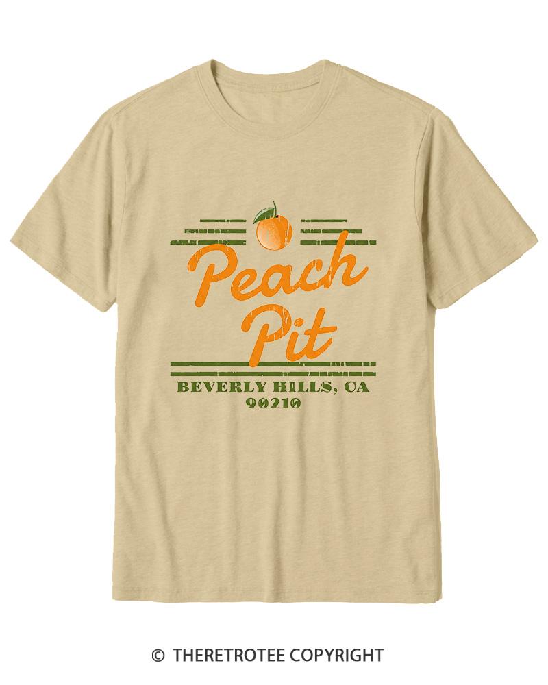TheRetroTee Peach Pit Vintage Graphic Cotton T-Shirt