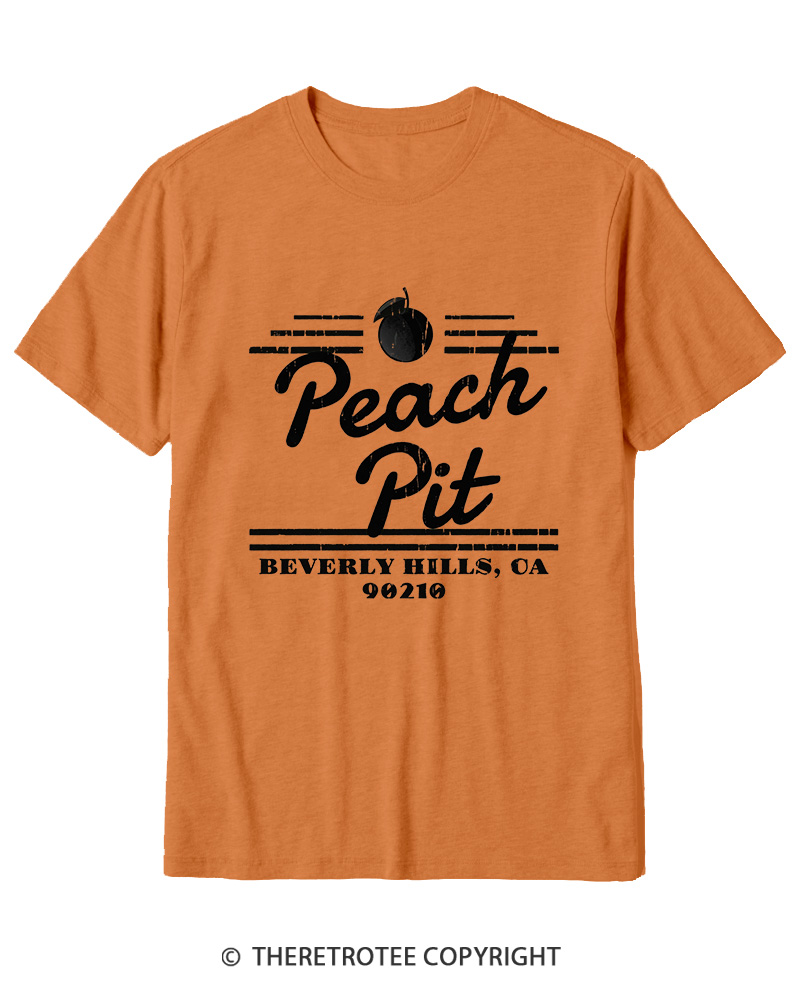 TheRetroTee Peach Pit Vintage Graphic Cotton T-Shirt