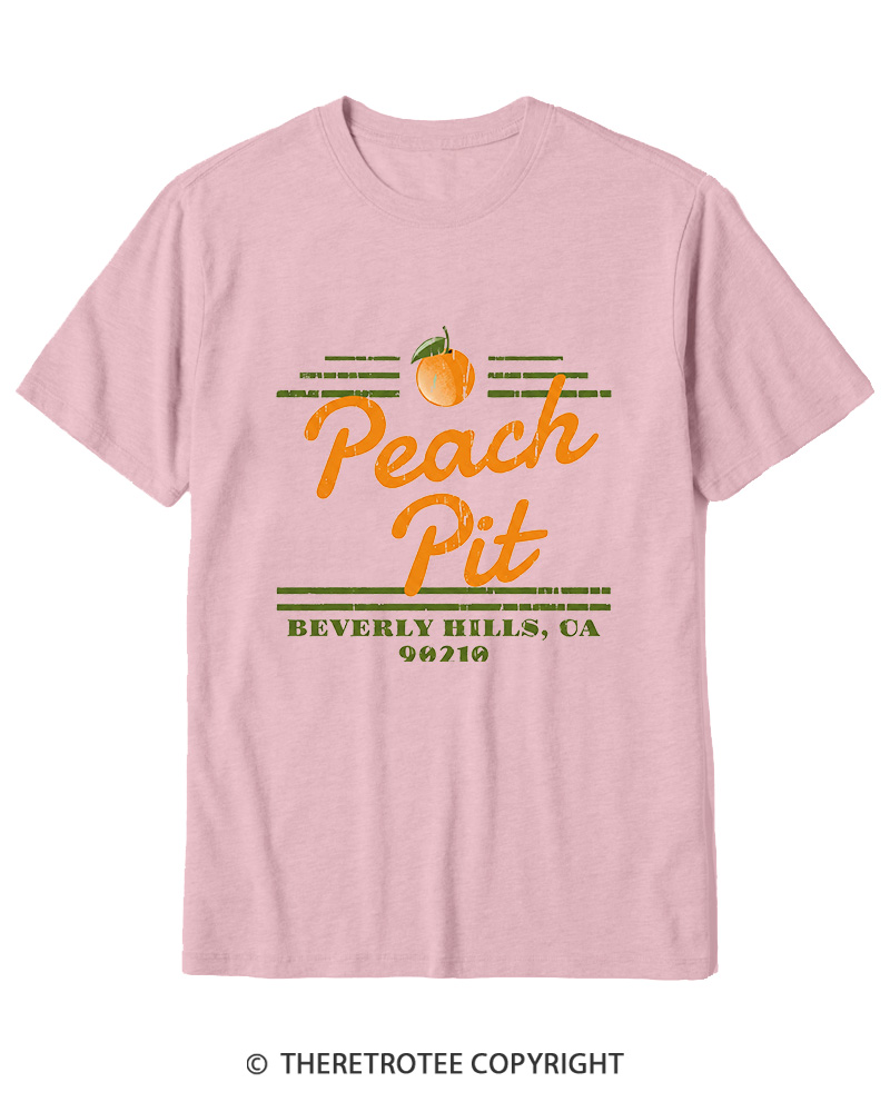 TheRetroTee Peach Pit Vintage Graphic Cotton T-Shirt