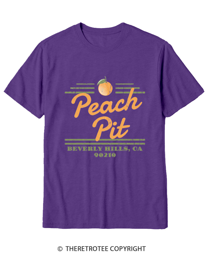 TheRetroTee Peach Pit Vintage Graphic Cotton T-Shirt