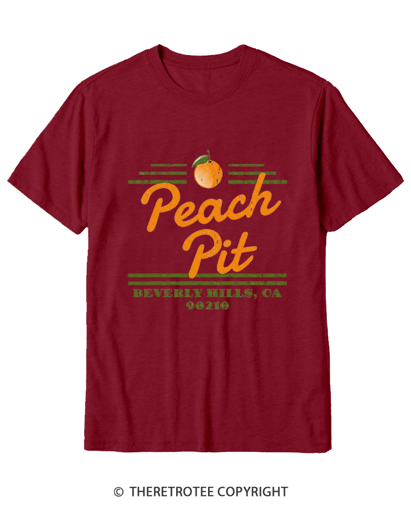 TheRetroTee Peach Pit Vintage Graphic Cotton T-Shirt