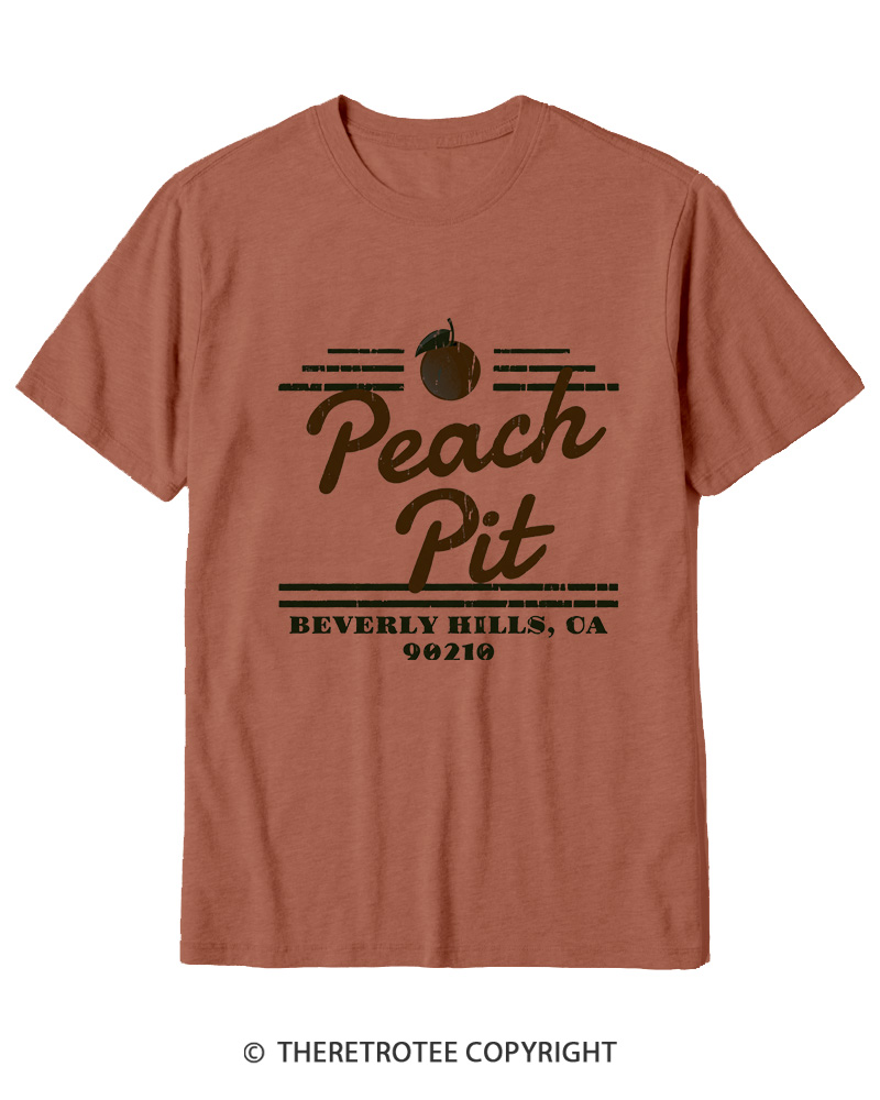 TheRetroTee Peach Pit Vintage Graphic Cotton T-Shirt
