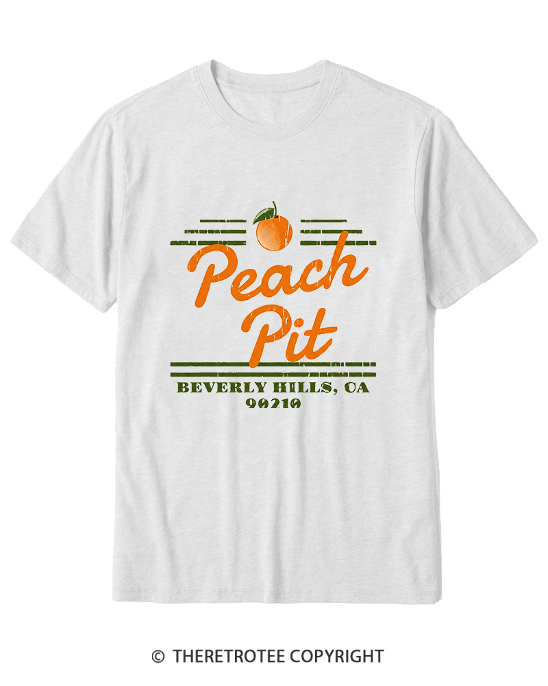 TheRetroTee Peach Pit Vintage Graphic Cotton T-Shirt