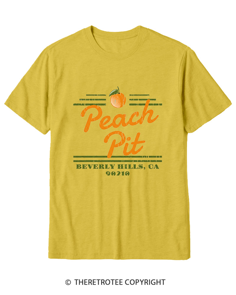 TheRetroTee Peach Pit Vintage Graphic Cotton T-Shirt