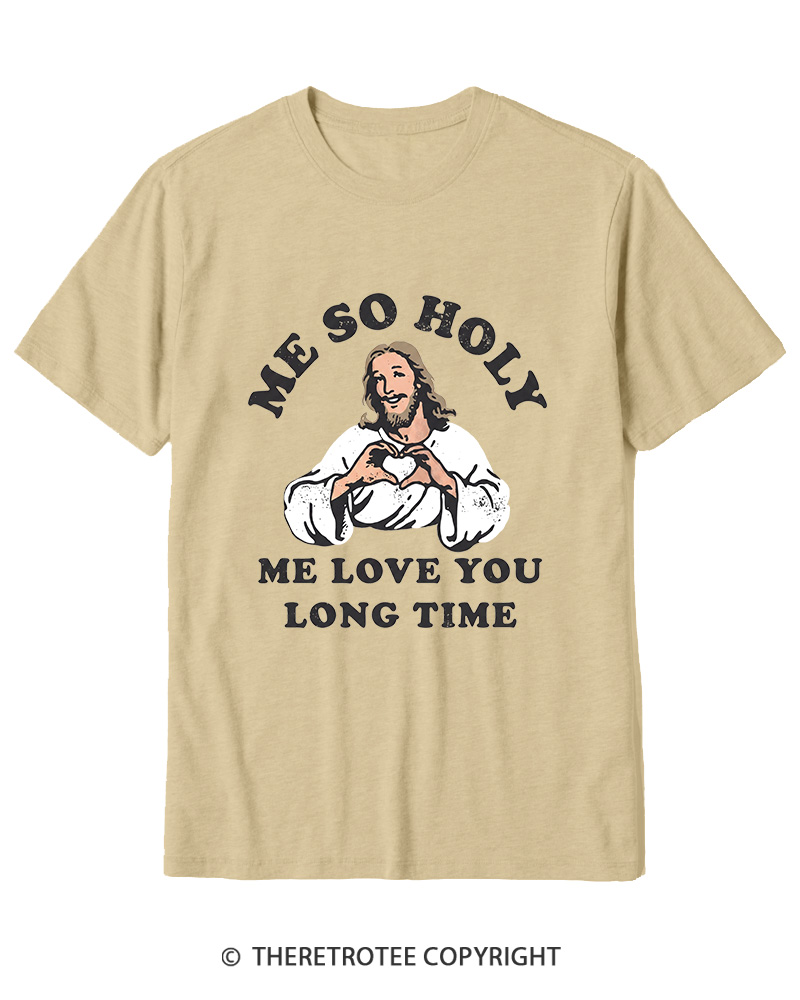 TheRetroTee Me So Holy Vintage Graphic Cotton T-Shirt