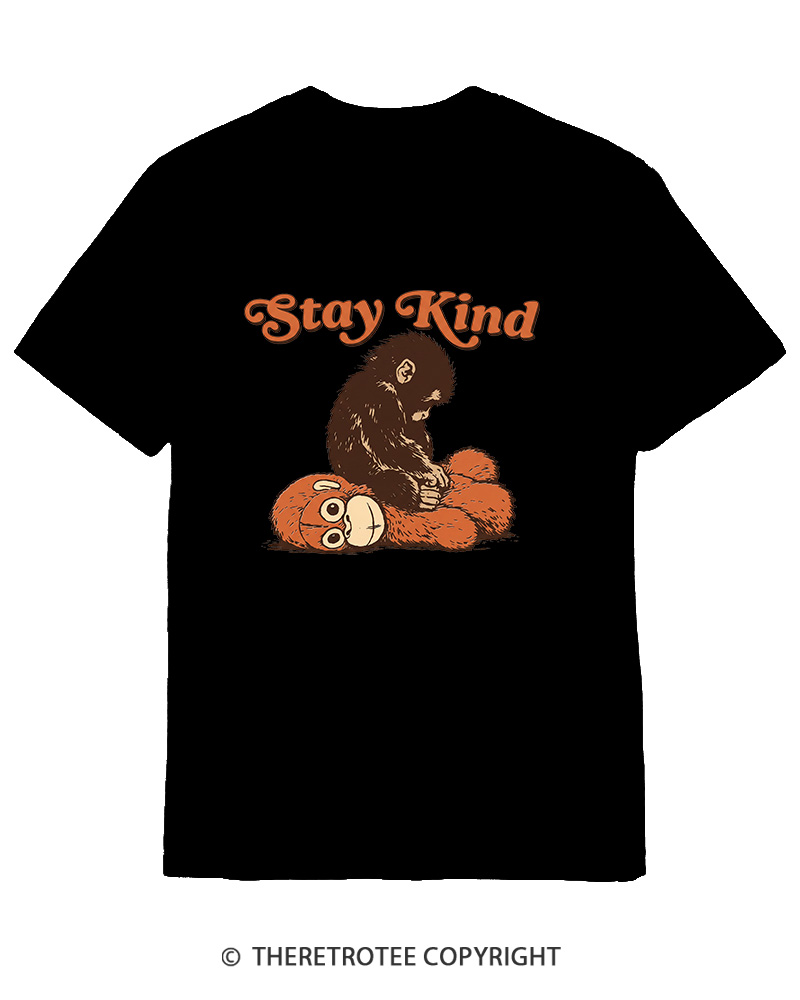 TheRetroTee Stay Kind 1980s Cotton T-Shirt