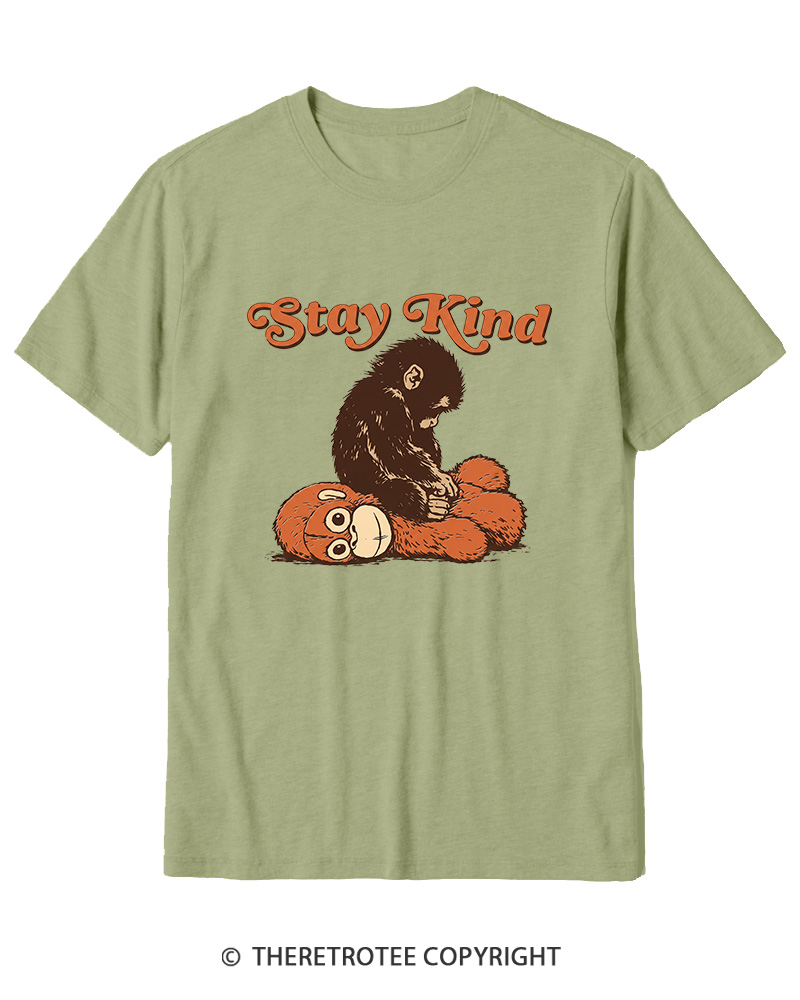 TheRetroTee Stay Kind 1980s Cotton T-Shirt