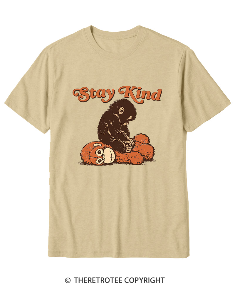 TheRetroTee Stay Kind 1980s Cotton T-Shirt