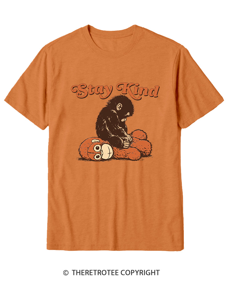 TheRetroTee Stay Kind 1980s Cotton T-Shirt