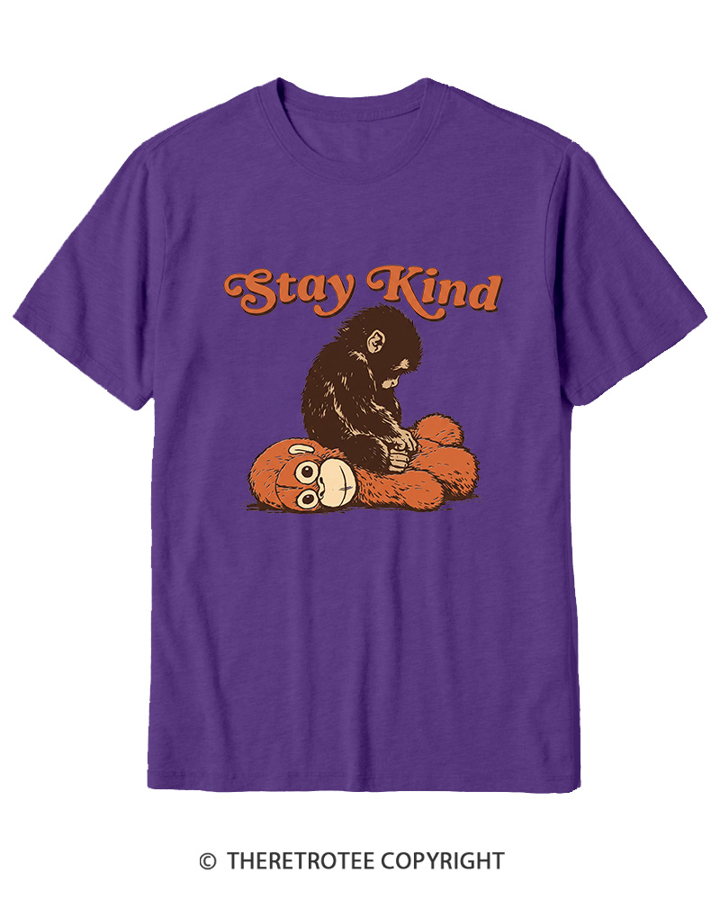 TheRetroTee Stay Kind 1980s Cotton T-Shirt