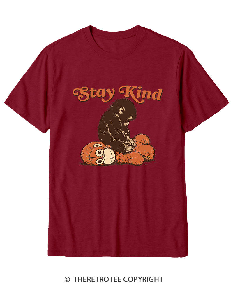 TheRetroTee Stay Kind 1980s Cotton T-Shirt