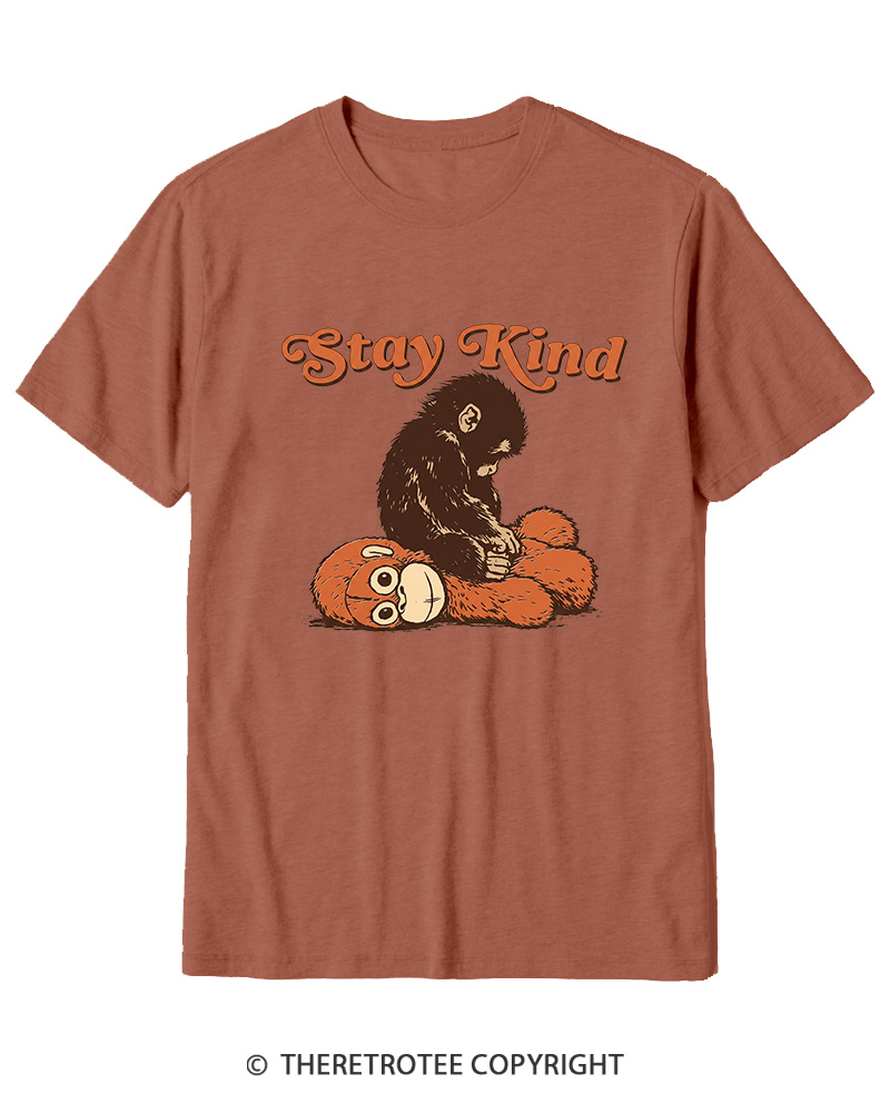 TheRetroTee Stay Kind 1980s Cotton T-Shirt