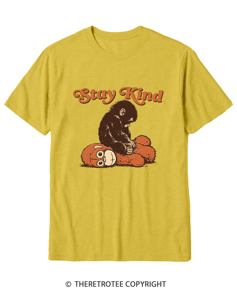 TheRetroTee Stay Kind 1980s Cotton T-Shirt