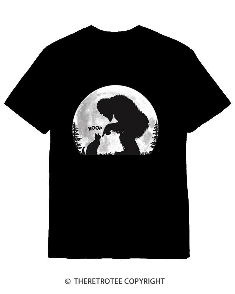TheRetroTee Hand Boop Nose Bigfoot 1970s Cotton T-Shirt