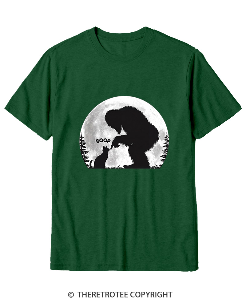 TheRetroTee Hand Boop Nose Bigfoot 1970s Cotton T-Shirt