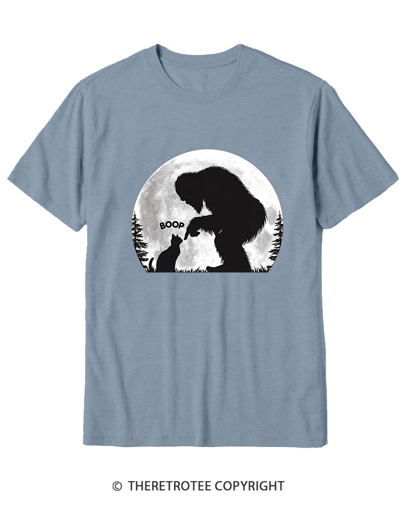 TheRetroTee Hand Boop Nose Bigfoot 1970s Cotton T-Shirt