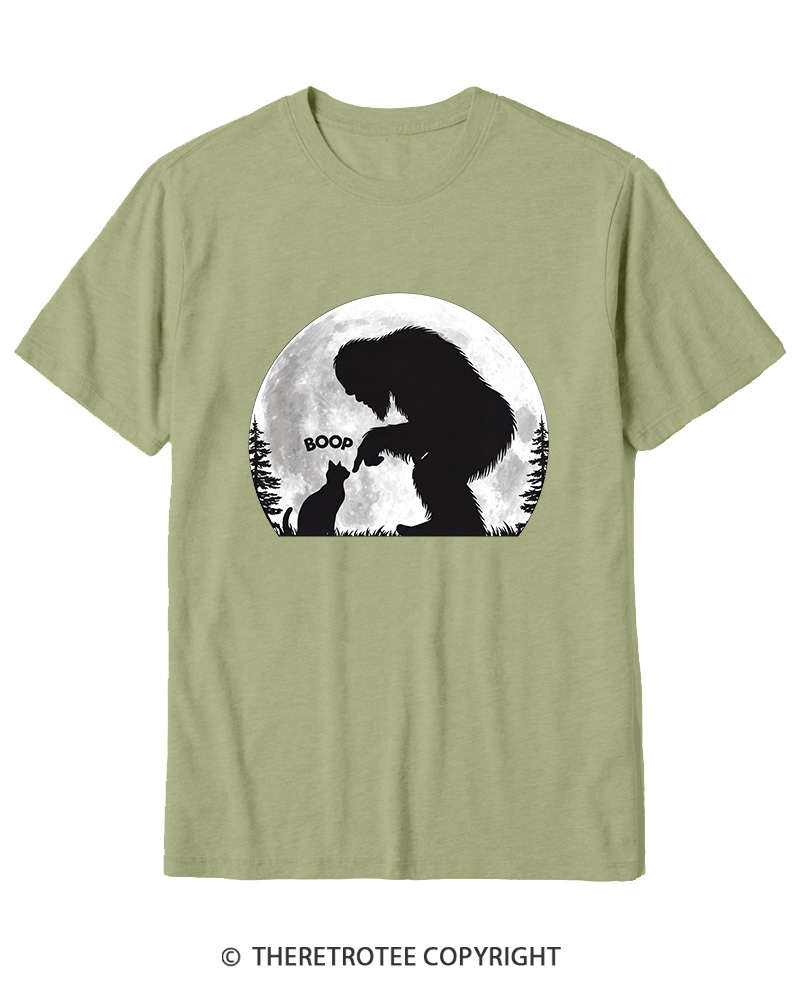 TheRetroTee Hand Boop Nose Bigfoot 1970s Cotton T-Shirt