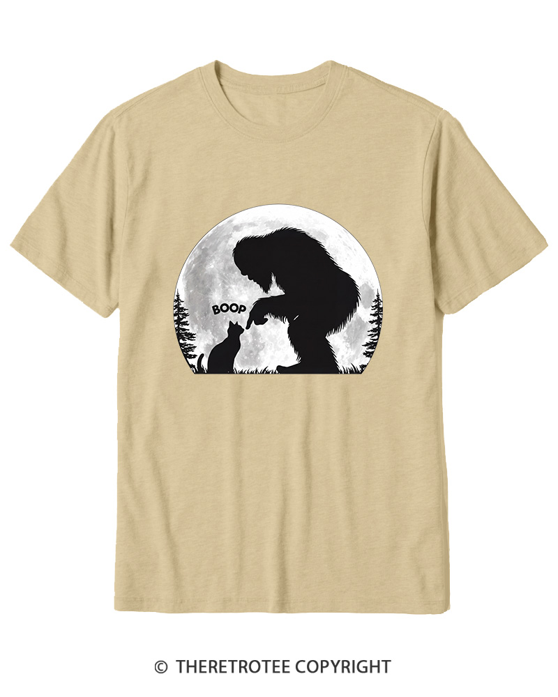 TheRetroTee Hand Boop Nose Bigfoot 1970s Cotton T-Shirt