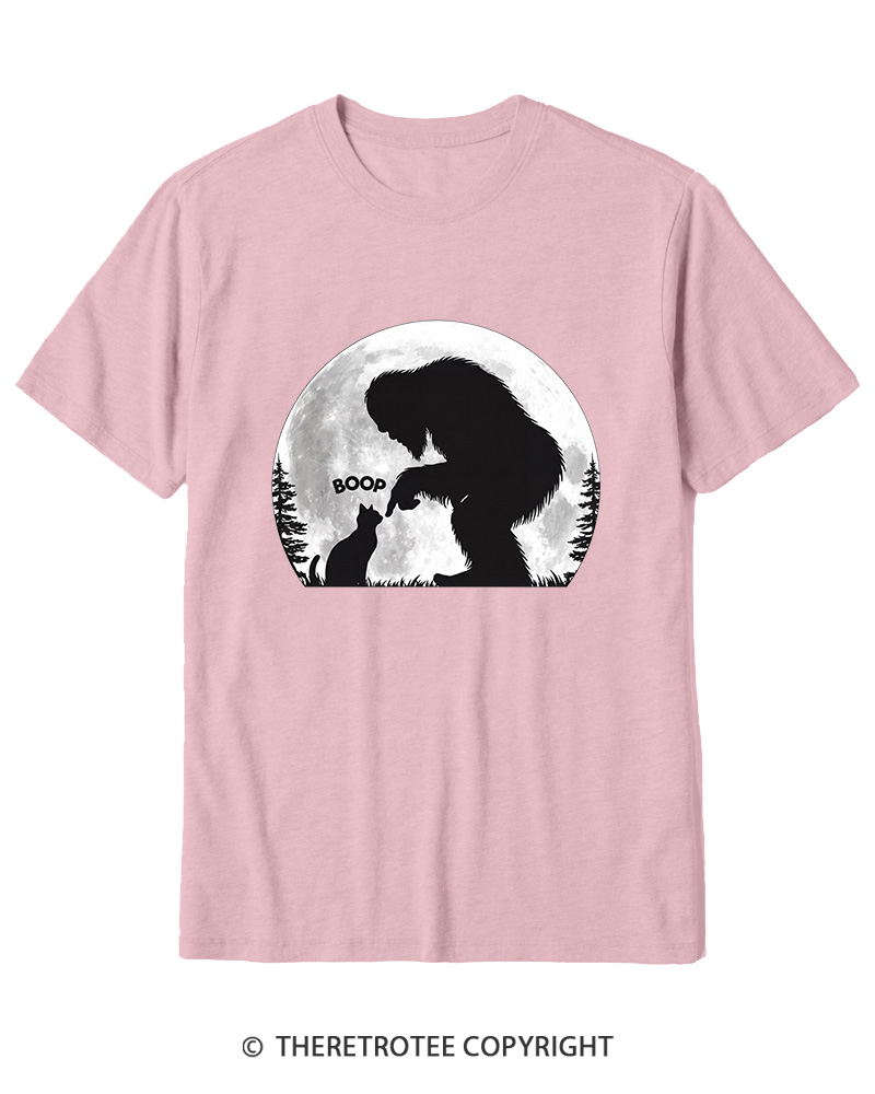 TheRetroTee Hand Boop Nose Bigfoot 1970s Cotton T-Shirt