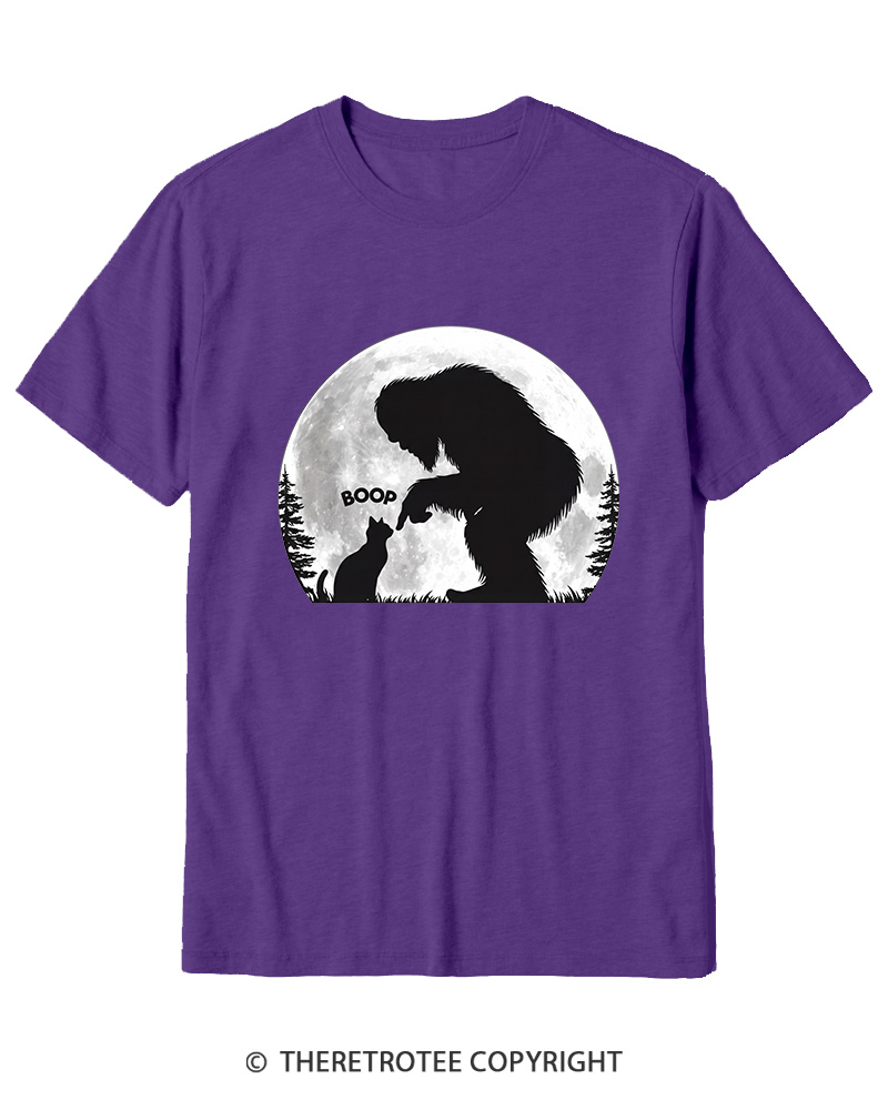 TheRetroTee Hand Boop Nose Bigfoot 1970s Cotton T-Shirt